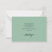 Carte De Correspondance Photo moderne Nouveaux mariés Merci (Dos)