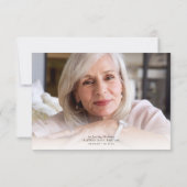 Carte De Correspondance Photo moderne Sympathy Funérailles Merci Note (Dos)