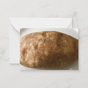 Carte De Correspondance Photographie de pomme de terre Russet sur une assi