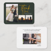 Carte De Correspondance Photos Mariages à la main Merci (Devant / Derrière)