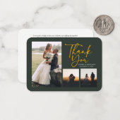 Carte De Correspondance Photos Mariages à la main Merci (Devant/Arrière en situation)