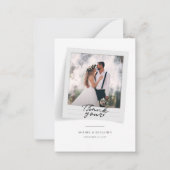 Carte De Correspondance Photos Mariages à la main Merci (Devant)