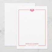 Carte De Correspondance Pickleball Personalized Notecard | Custom Name (Devant / Derrière)