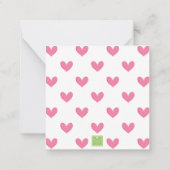 Carte De Correspondance Pickleball rose et vert Paddle Monogram Crest Cade (Dos)