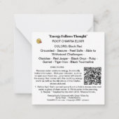 Carte De Correspondance *~* Pierres Racine Chakra Elixir AP64 (Dos)