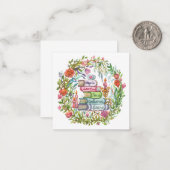 Carte De Correspondance Pile de livres (Devant/Arrière en situation)