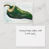 Carte De Correspondance Piment Jalapeño (Devant / Derrière)