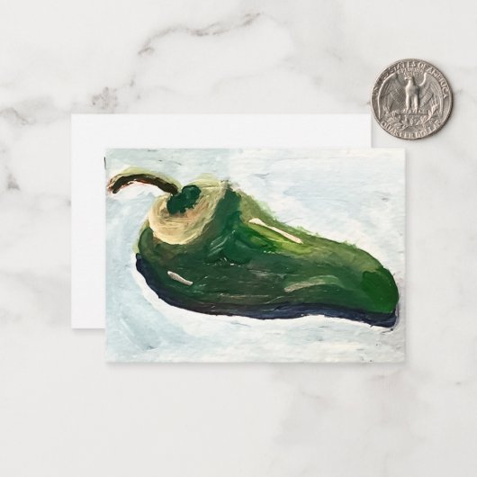 Carte De Correspondance Piment Jalapeño (Devant/Arrière en situation)