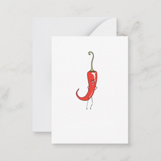 Carte De Correspondance Piment rouge drôle (Devant)