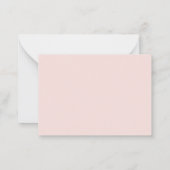 Carte De Correspondance Pinceau rose pâle Monogramme peint Nom du script (Dos)