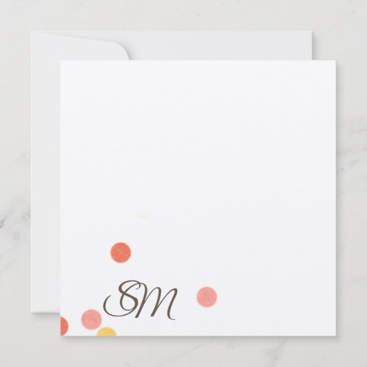 Carte De Correspondance Pine arbres Noël Monogramme feutre ecru (Dos)