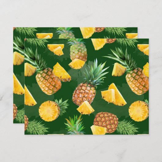 Carte De Correspondance Pineapple Pattern 9 (Devant / Derrière)
