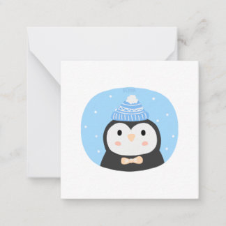 Carte De Correspondance Pingouin de Noël