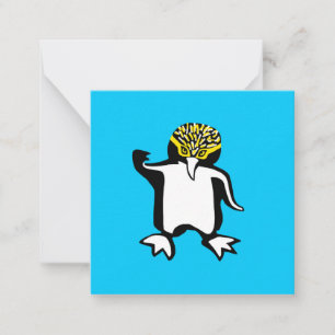 Carte De Correspondance PINGUIN - Amoureux des animaux - Bleu Océan