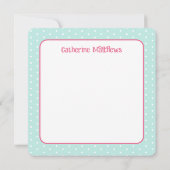 Carte De Correspondance Pink and Aqua Christmas Ornament (Dos)