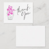 Carte De Correspondance Pink Blossom Harmony Thank You (Devant / Derrière)