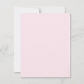Carte De Correspondance Pink Bow Baby Shower Thank You Note Card (Dos)