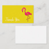 Carte De Correspondance Pink flamingo pop art unique (Devant / Derrière)