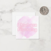 Carte De Correspondance Pink Flat Note Card (Devant/Arrière en situation)