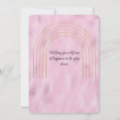 Carte De Correspondance Pink Hydrangea Envelope Gold Arches (Dos)