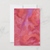 Carte De Correspondance Pink Moderne Aquarelle Calligraphie (Dos)