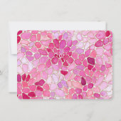 Carte De Correspondance Pink Mosaic Girly Cute Personalized Name Note Card (Dos)