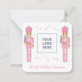 Carte De Correspondance Pink Nutcracker Small Business Logo Noël (Devant)