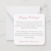 Carte De Correspondance Pink Nutcracker Small Business Logo Noël (Dos)