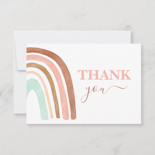 Carte De Correspondance Pink Rainbow merci (Devant)