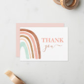 Carte De Correspondance Pink Rainbow merci (Devant/Arrière en situation)