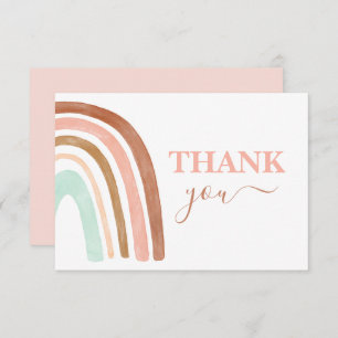 Carte De Correspondance Pink Rainbow merci