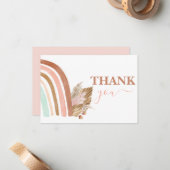 Carte De Correspondance Pink Rainbow merci (Devant/Arrière en situation)