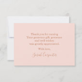 Carte De Correspondance Pink Rainbow merci (Dos)