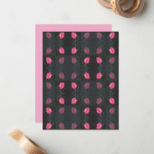 Carte De Correspondance Pink Roses Garden (Devant/Arrière en situation)