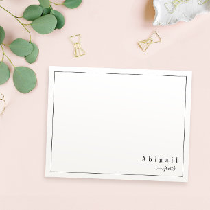 Carte De Correspondance Pink Simple Script Moderne papeterie personnalisée