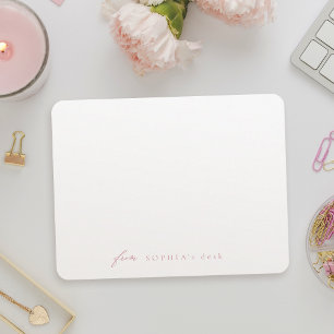 Carte De Correspondance Pink Simply Elegant Moderne Stationery personnalis