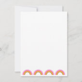 Carte De Correspondance Pink Yellow Retro Rainbow Personalized Stationery (Dos)