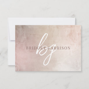 Carte De Correspondance Pinky Monogrammé Pinky Peint