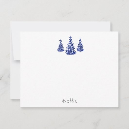 Carte De Correspondance Pins Indigo (Devant)