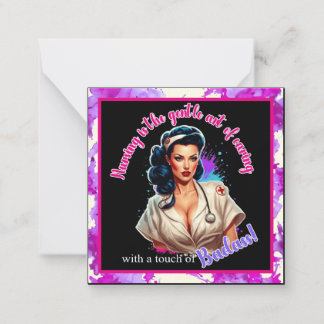Carte De Correspondance Pinup_ Infirmière Badass