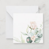 Carte De Correspondance PixDezines Aquarelle Blush Rose Eucalyptus (Dos)