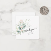 Carte De Correspondance PixDezines Aquarelle Blush Rose Eucalyptus (Devant/Arrière en situation)