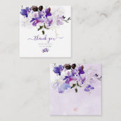 Carte De Correspondance PixDezines Aquarelle Douceurs pois violet violet v (Devant / Derrière)