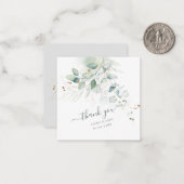 Carte De Correspondance PixDezines Aquarelle Faux Gold Eucalyptus (Devant/Arrière en situation)