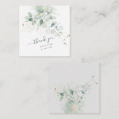 Carte De Correspondance PixDezines Aquarelle Faux Gold Eucalyptus (Devant / Derrière)