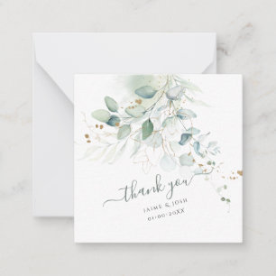 Carte De Correspondance PixDezines Aquarelle Faux Gold Eucalyptus
