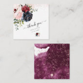 Carte De Correspondance PixDezines Aquarelle Fleurs Broussailleuses Bourgo (Devant / Derrière)