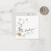 Carte De Correspondance PixDezines Aquarelle Fleurs sauvages (Devant/Arrière en situation)