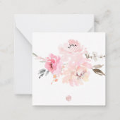 Carte De Correspondance PixDezines Aquarelle Florale Pignon rose (Dos)