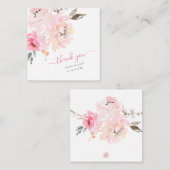 Carte De Correspondance PixDezines Aquarelle Florale Pignon rose (Devant / Derrière)